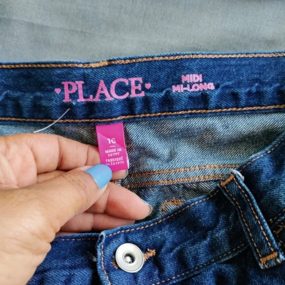 Children's Place Denim Cuffed Midi Mi-Long Distressed Beach Resort Y2K Shorts 16
